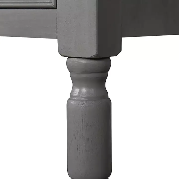 Dark Gray Wood 2-Drawer Barrett Console Table