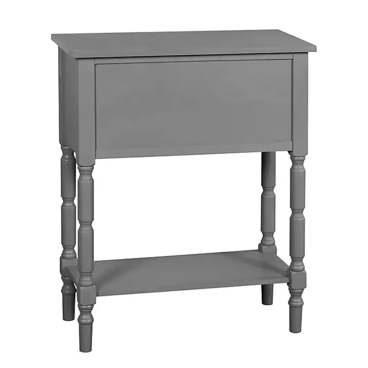 Dark Gray Wood 4-Drawer Barrett Console Table