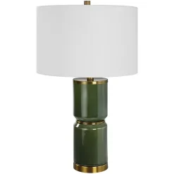 Dark Green and Gold Eva Table Lamp