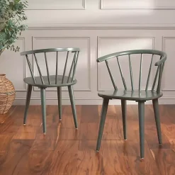 Dark Green Blanchard Dining Chairs, Set of 2