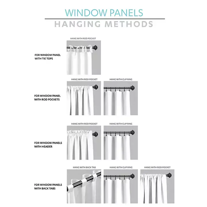 Dark Linen Lace Curtain Panel Set, 84 in.