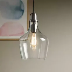 Dark Metal Glass Avalon Pendant Light