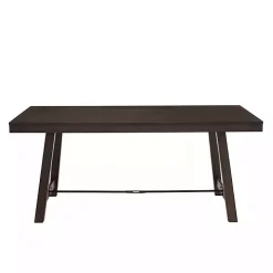 Dark Oak Wood Rustic Dining Table