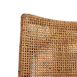 Dark Rattan and Mahogany Gianni Accent Chair