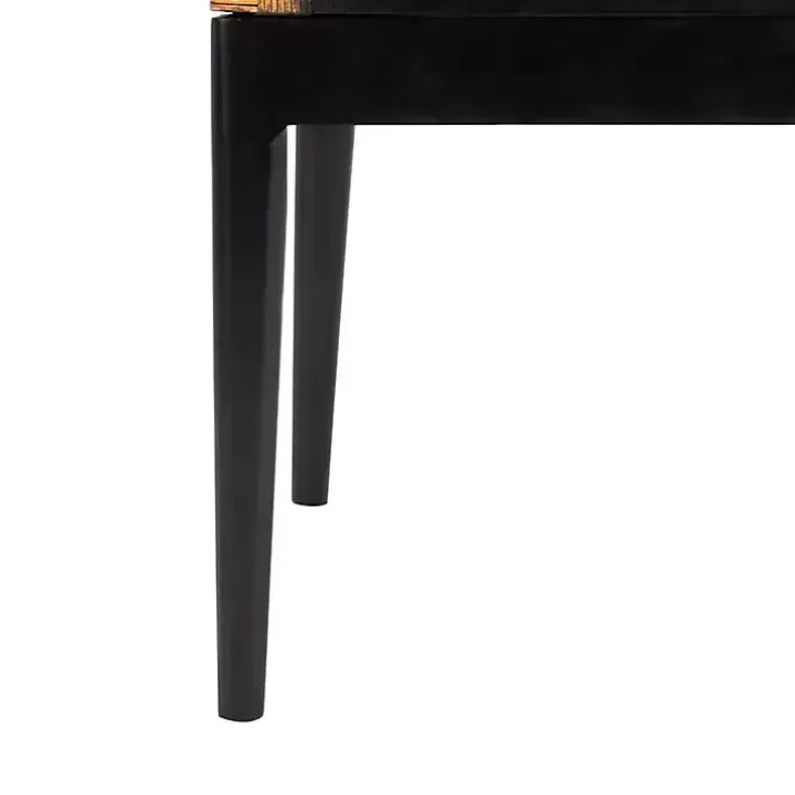 Dark Rattan and Mahogany Gianni Accent Chair