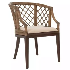Dark Rattan Curved Back Carlotta Accent Chair