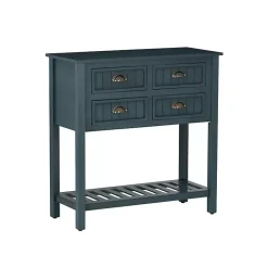 Dark Teal Beadboard Console Table