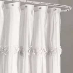 Darla White Floral Shower Curtain