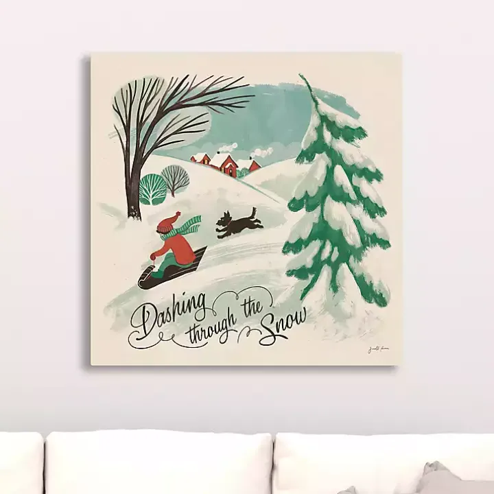 Dashing Through the Snow Canvas Art Print