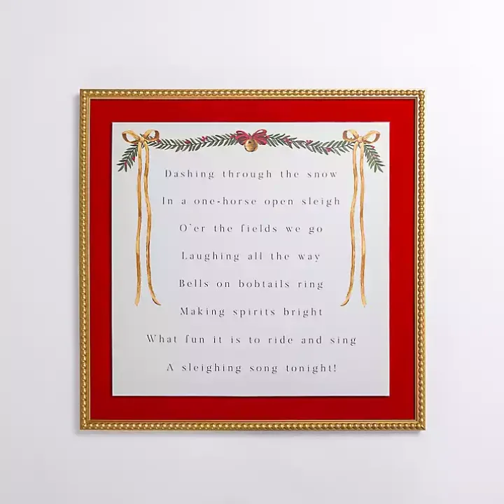 Dashing Through the Snow Velvet Framed Art Print