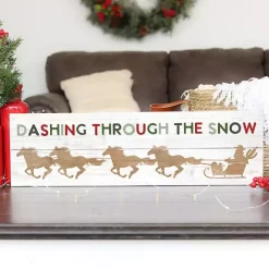Dashing Through the Snow Horses Wall Plaque