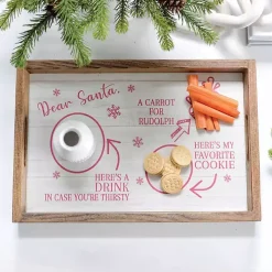 Dear Santa Wooden Decorative Tray