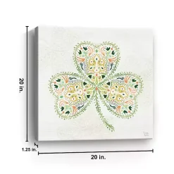 Decorative Shamrock Canvas Art Print