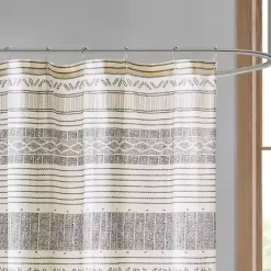 Decorative Stripe Tassel Shower Curtain