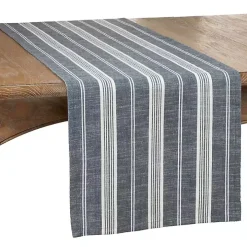 Deep Blue Thin Striped Table Runner