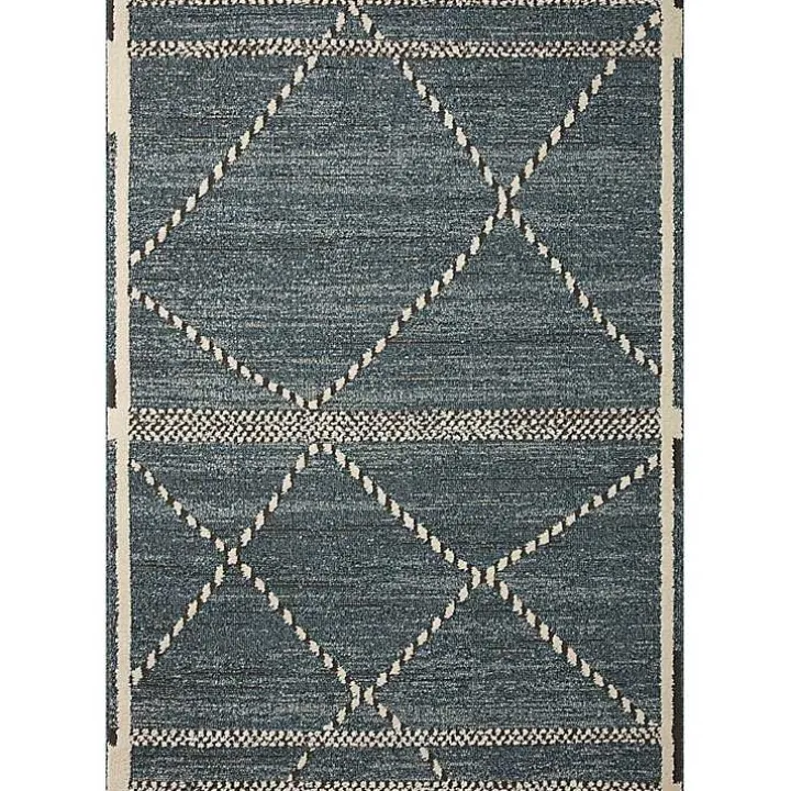 Denim Asymmetrical Tufted Area Rug, 7x10