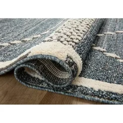 Denim Asymmetrical Tufted Area Rug, 7x10