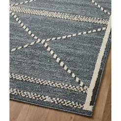 Denim Asymmetrical Tufted Area Rug, 7x10
