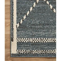Denim Asymmetrical Tufted Area Rug, 7x10