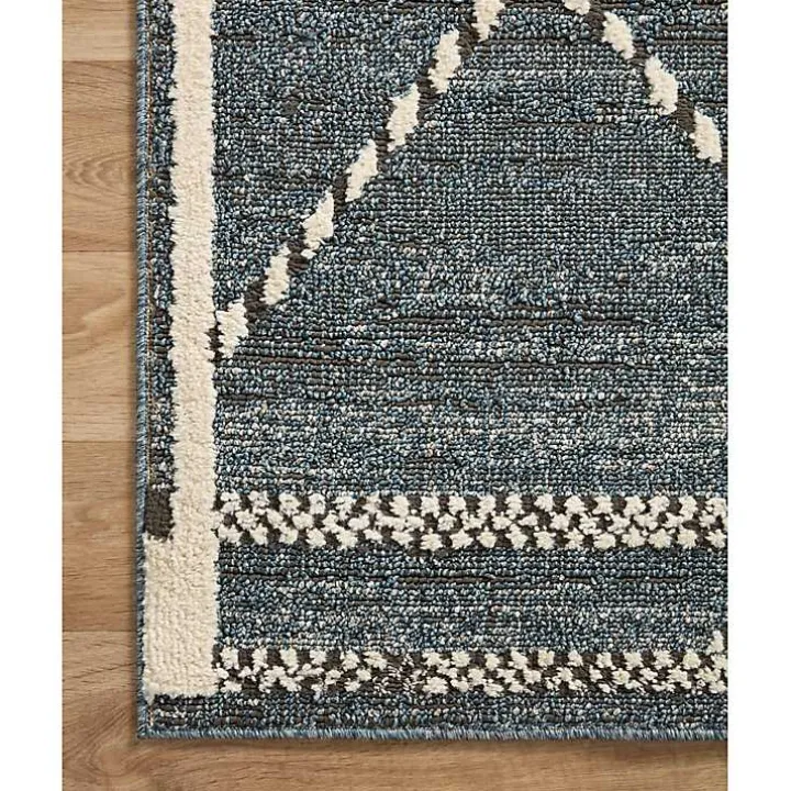 Denim Asymmetrical Tufted Area Rug, 7x10