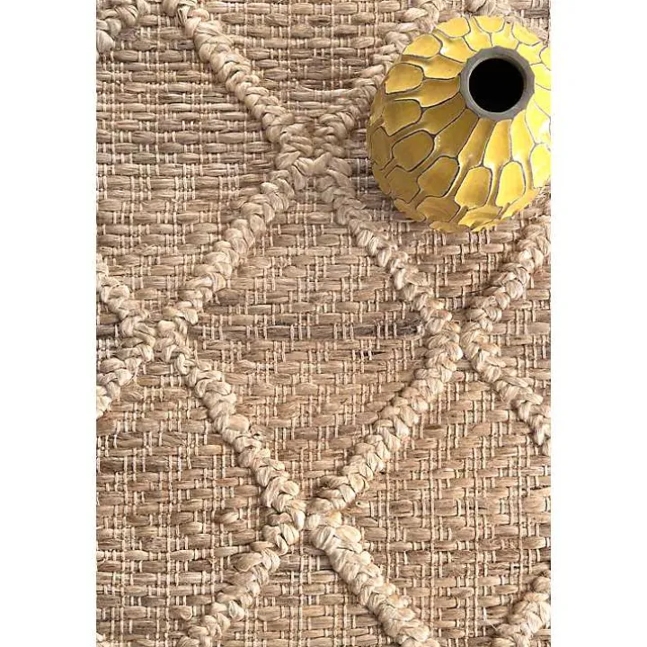 Diamond Helen Woven Jute Tassel Area Rug, 8x10