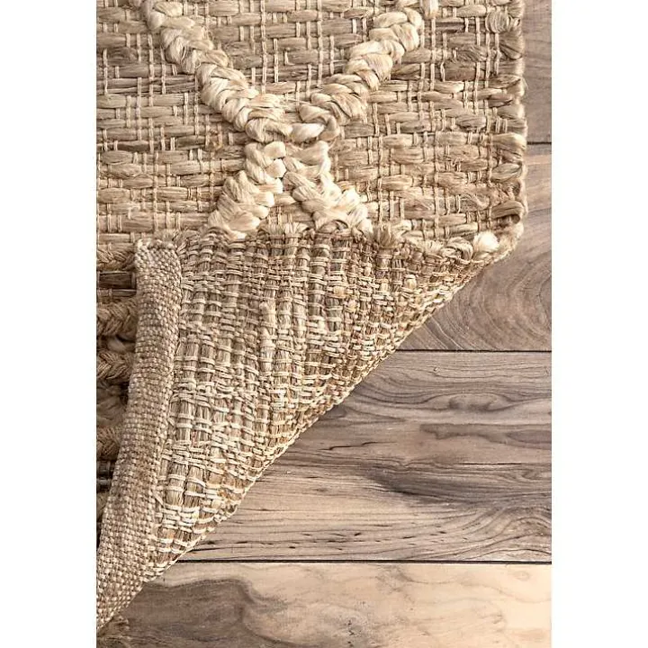 Diamond Helen Woven Jute Tassel Area Rug, 8x10