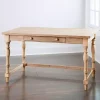 Diane Spindle Leg Blond Wood Desk