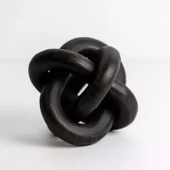 Distressed Black Wooden Knot