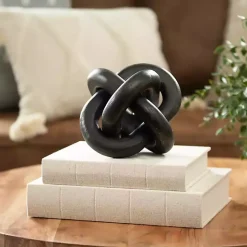 Distressed Black Wooden Knot