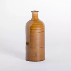 Distressed Caramel Ceramic Vase