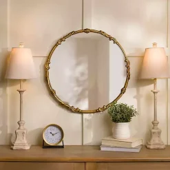 Distressed Cream Buffet Lamps, Set of 2