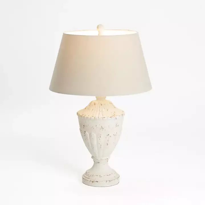 Distressed Cream Hadley Table Lamp