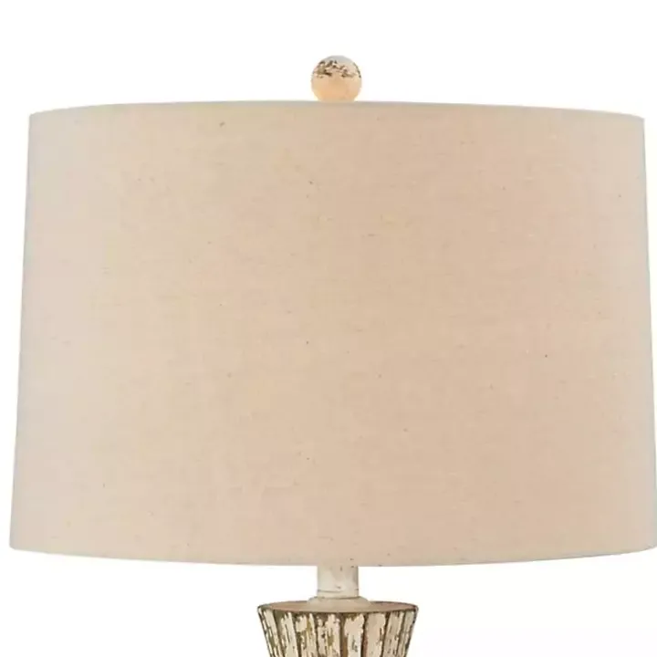 Distressed Cream Jada Table Lamp