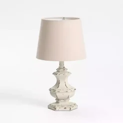 Distressed Cream Sculpted Urn Table Lamp