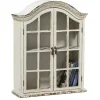 Distressed Cream Wood Wall Cabinet