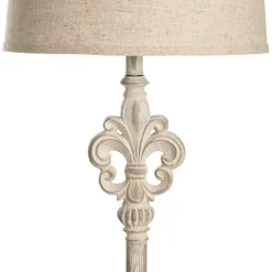 Distressed Fleur-de-lis Floor Lamp