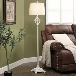 Distressed Fleur-de-lis Floor Lamp