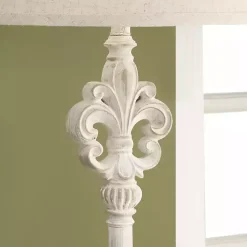 Distressed Fleur-de-lis Floor Lamp