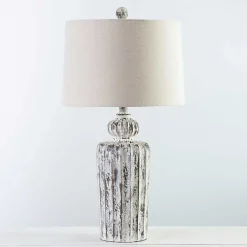 Distressed Fluted Tuscany Table Lamp