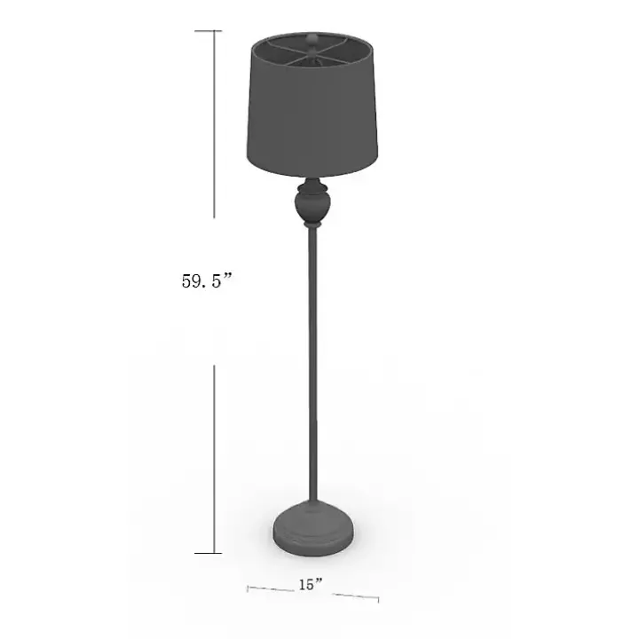 Distressed Gray Hadlee Floor Lamp