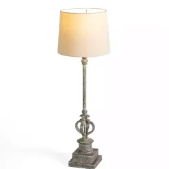 Distressed Gray Quatre Buffet Lamp