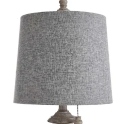 Distressed Gray Urn Resin Table Lamp