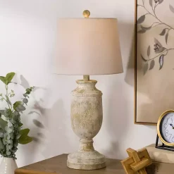 Distressed Ivory Urn Table Lamp