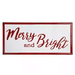 Distressed Merry and Bright Wall Plaque