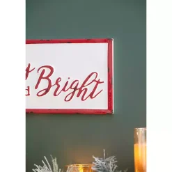 Distressed Merry and Bright Wall Plaque