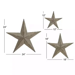 Distressed Metal Stars 3-pc. Outdoor Plaque Set