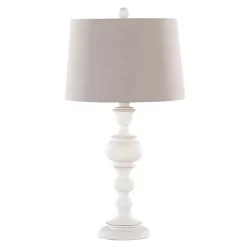 Distressed Off-White Morocco Table Lamps, Set of 2