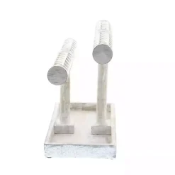 Distressed Silver Wood Jewelry Stand