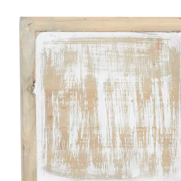 Distressed White and Blue Farm Star Wall Plaque