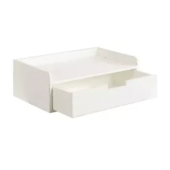 Distressed White Drawer Kitt Floating Side Table